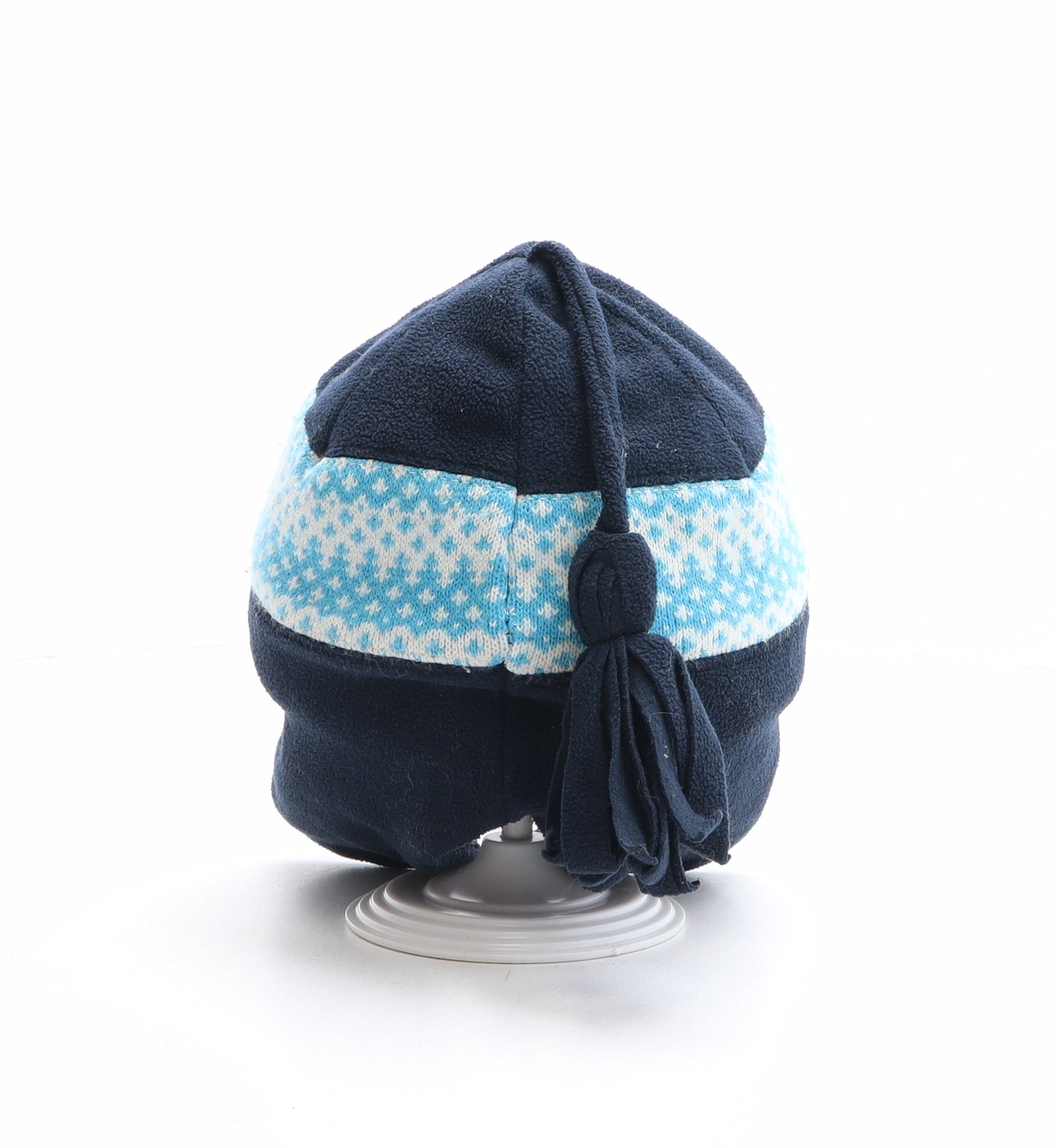 Trespass Boys Blue Fair Isle Polyester Winter Hat One Size - Size 5-7 years