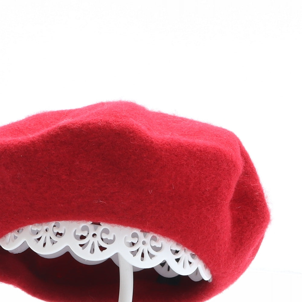 Primark Womens Red 100% Wool Beret One Size