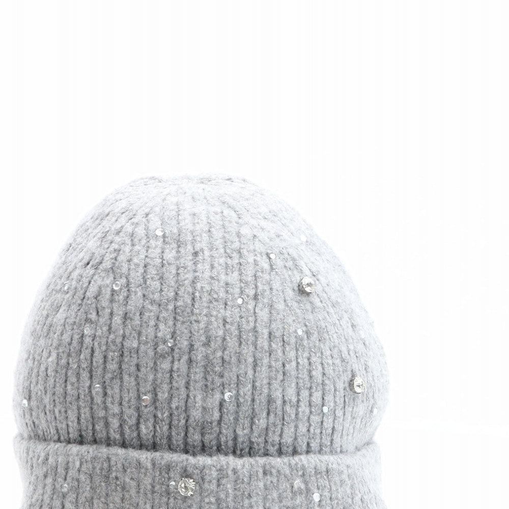 Primark Womens Grey Polyester Beanie One Size