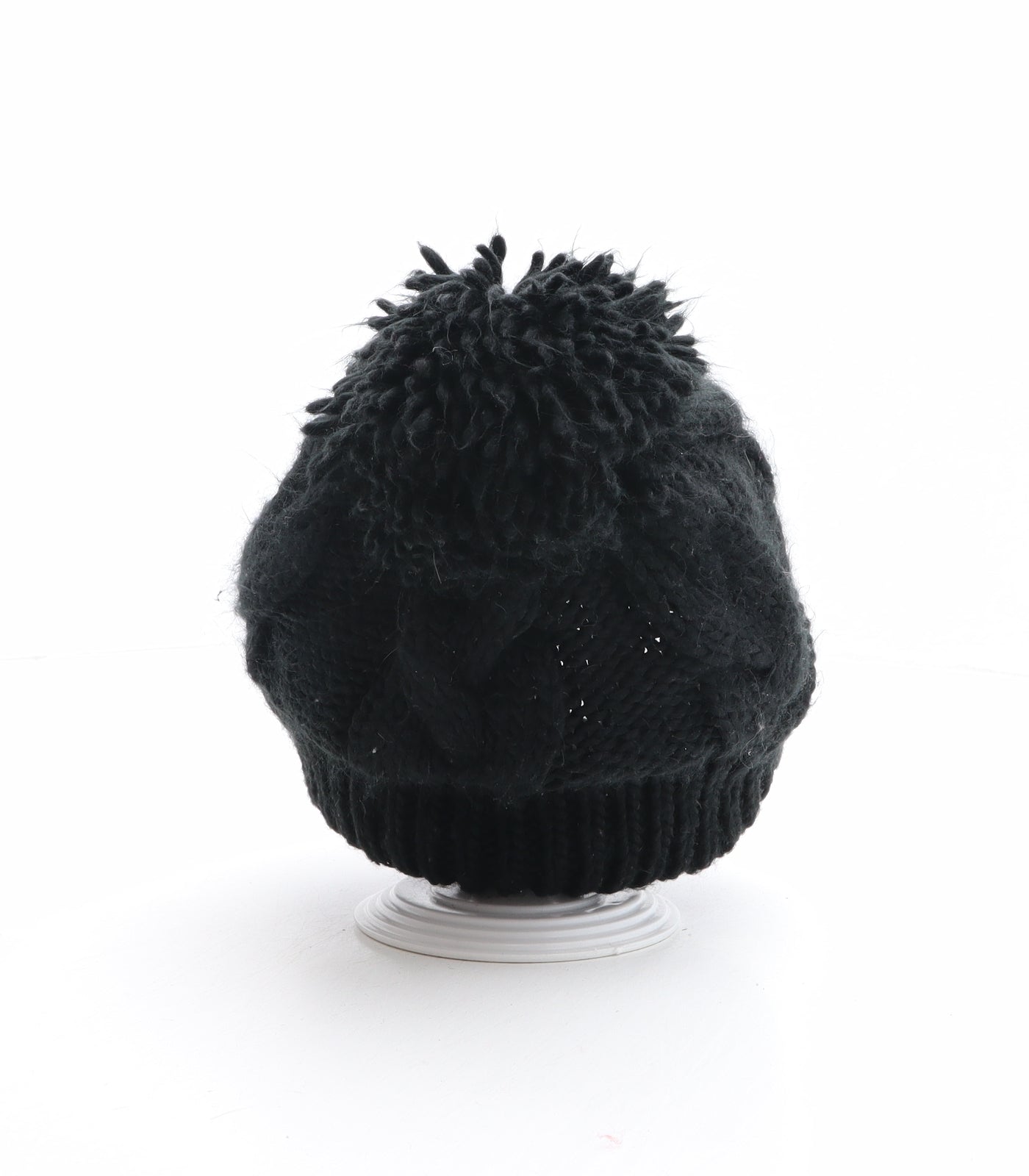 Matalan Womens Black Acrylic Bobble Hat One Size