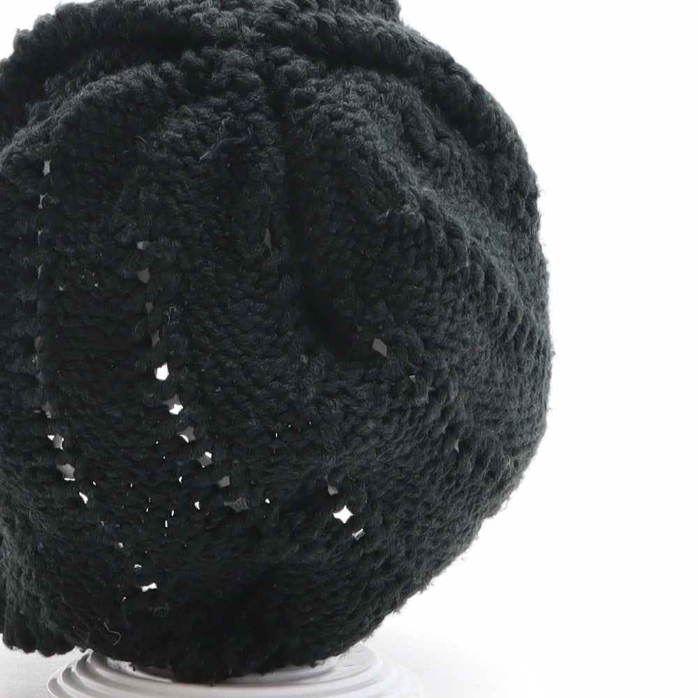 XOXO Womens Black Acrylic Beanie One Size