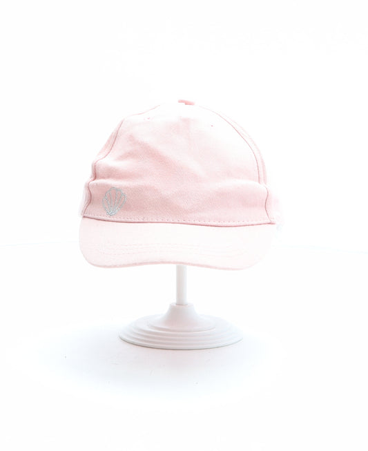 F&F Girls Pink 100% Cotton Baseball Cap One Size - Size 3-6 years, Shell Detail
