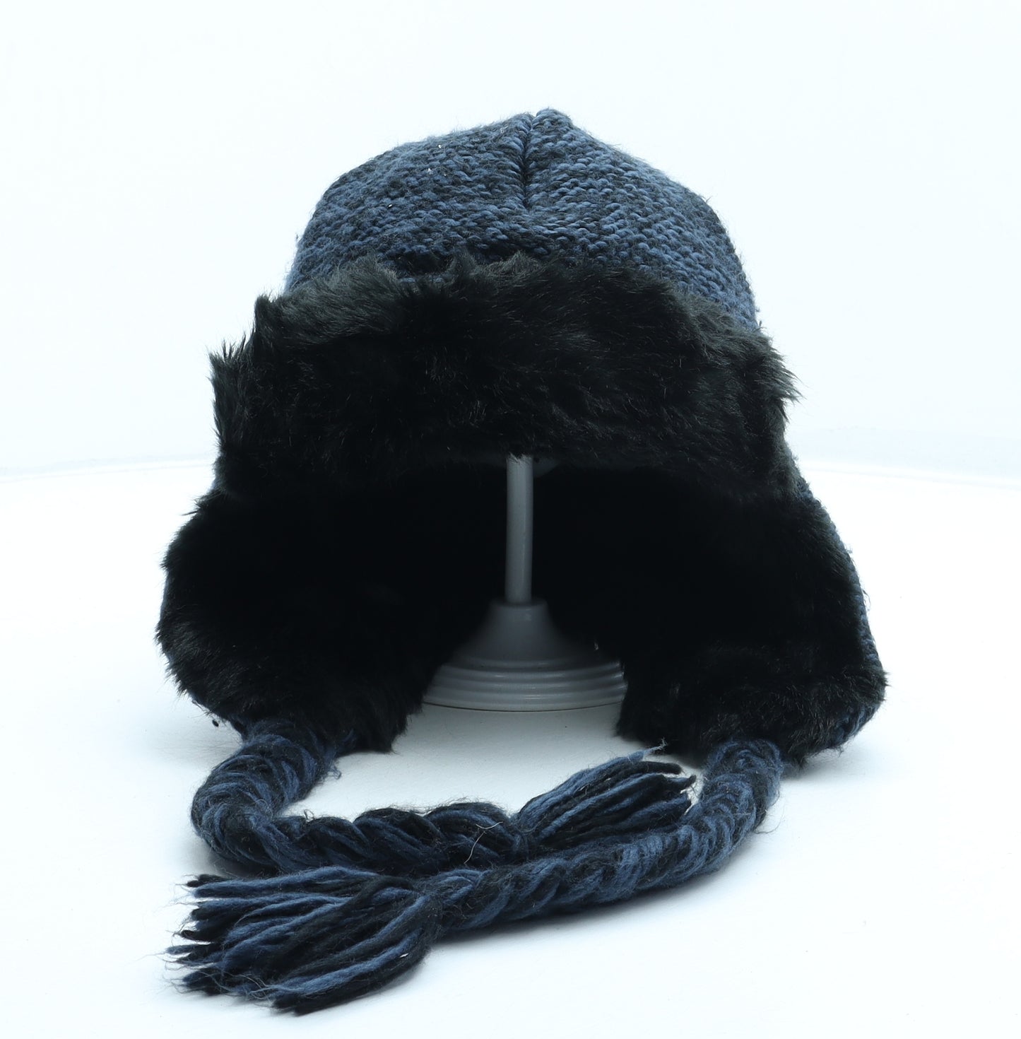 New Look Boys Blue Acrylic Trapper Hat One Size - Faux Fur