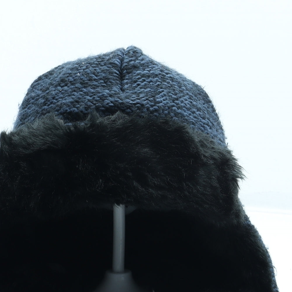 New Look Boys Blue Acrylic Trapper Hat One Size - Faux Fur