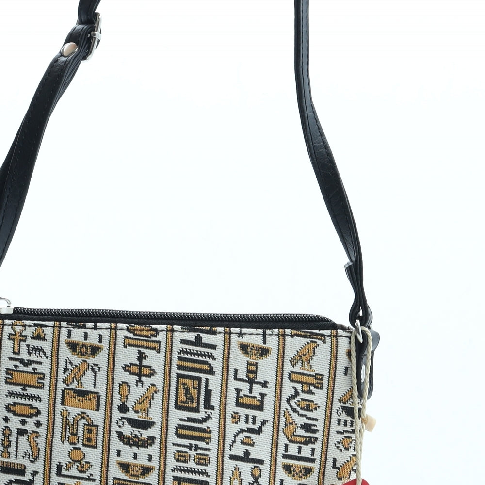 Signare Womens Multicoloured Marble Polyester Crossbody Size Small - Egypt Hieroglyphics