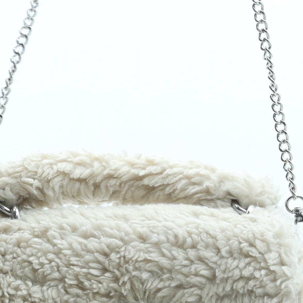 Topshop Womens Beige Bottega Veneta Intrecciato Polyester Shoulder Bag Size Small - Faux Fur