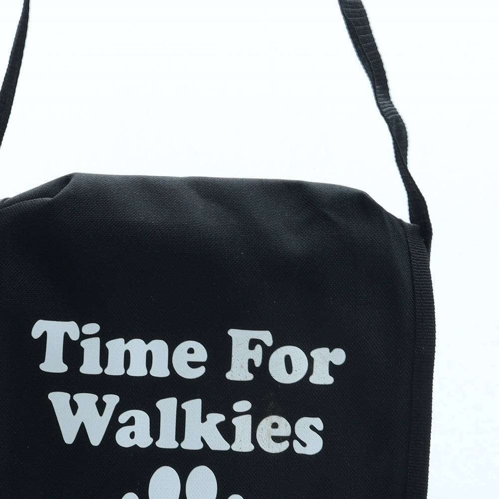 Bag Base Womens Black Polyester Crossbody Size Small - Time For Walkies