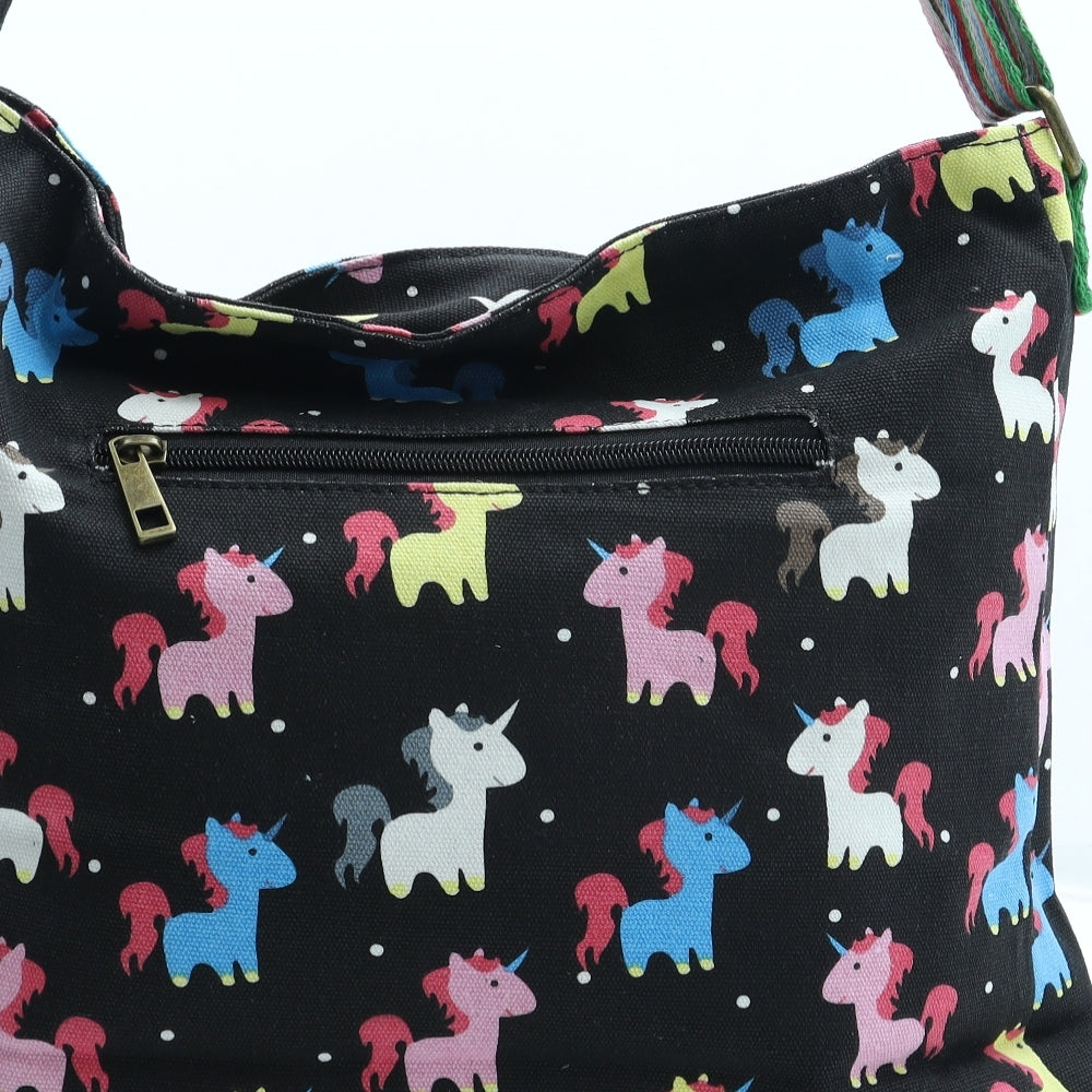 Have Best Womens Multicoloured Geometric Cotton Crossbody Size Large - Unicorn Pattern