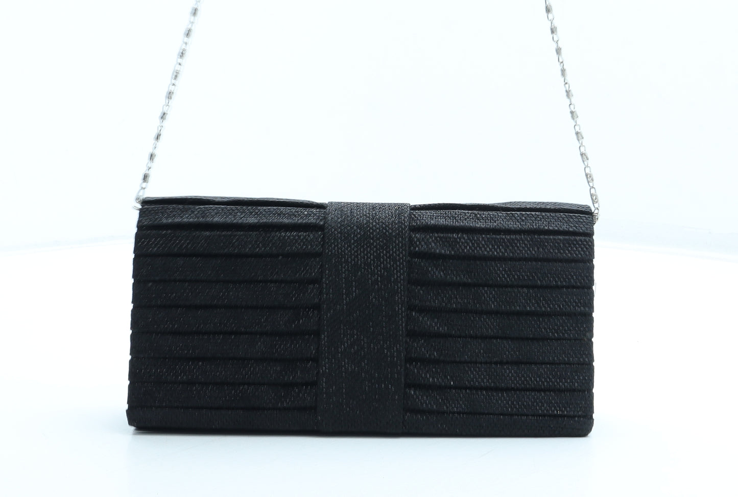 Preworn Womens Black Polyester Clutch Size Small