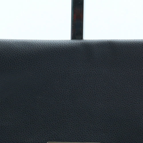 Preworn Womens Black Polyurethane Clutch Size Small - Bag Depth 1cm