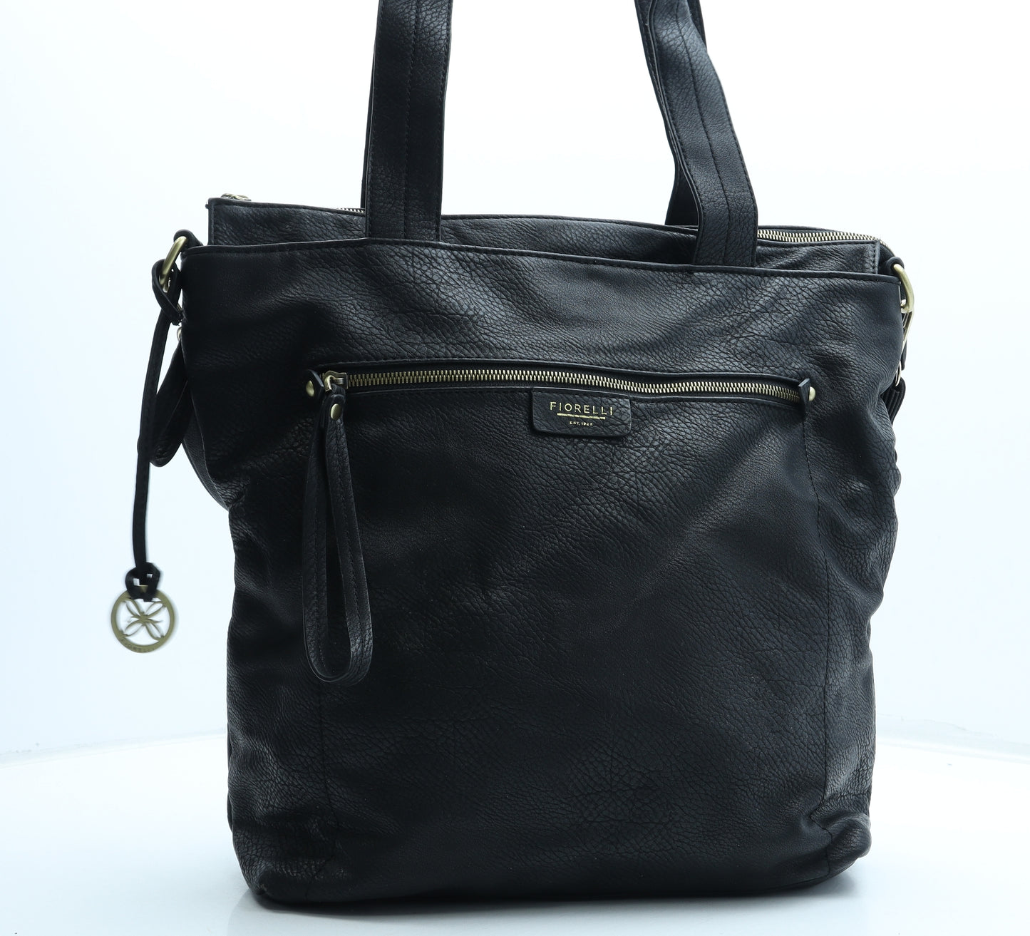 Fiorelli Womens Black Polyurethane Hobo Bag Size Large
