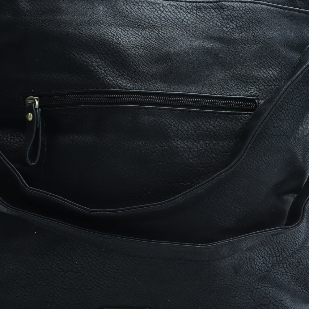 Fiorelli Womens Black Polyurethane Hobo Bag Size Large