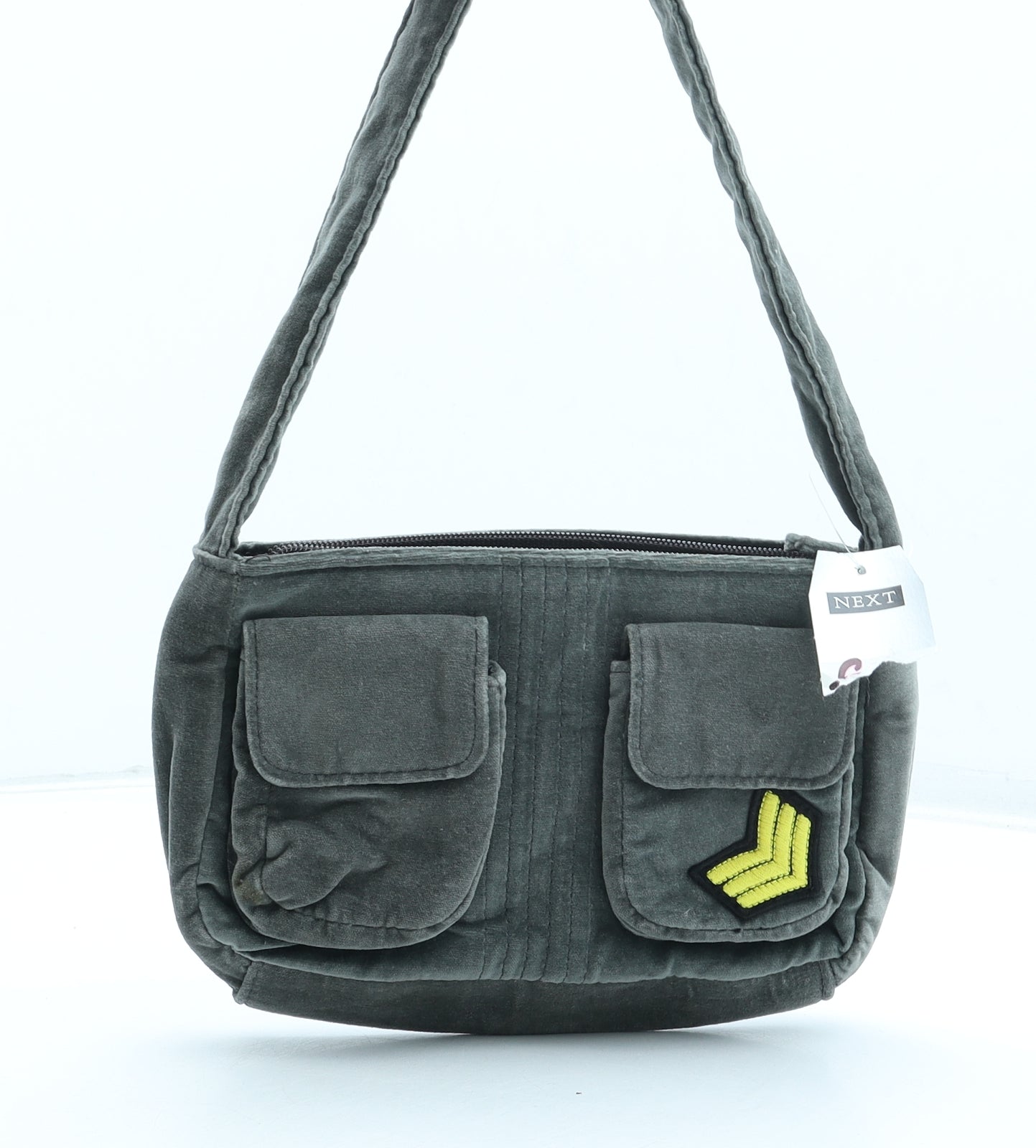 NEXT Womens Grey Polyester Shoulder Bag Size Small