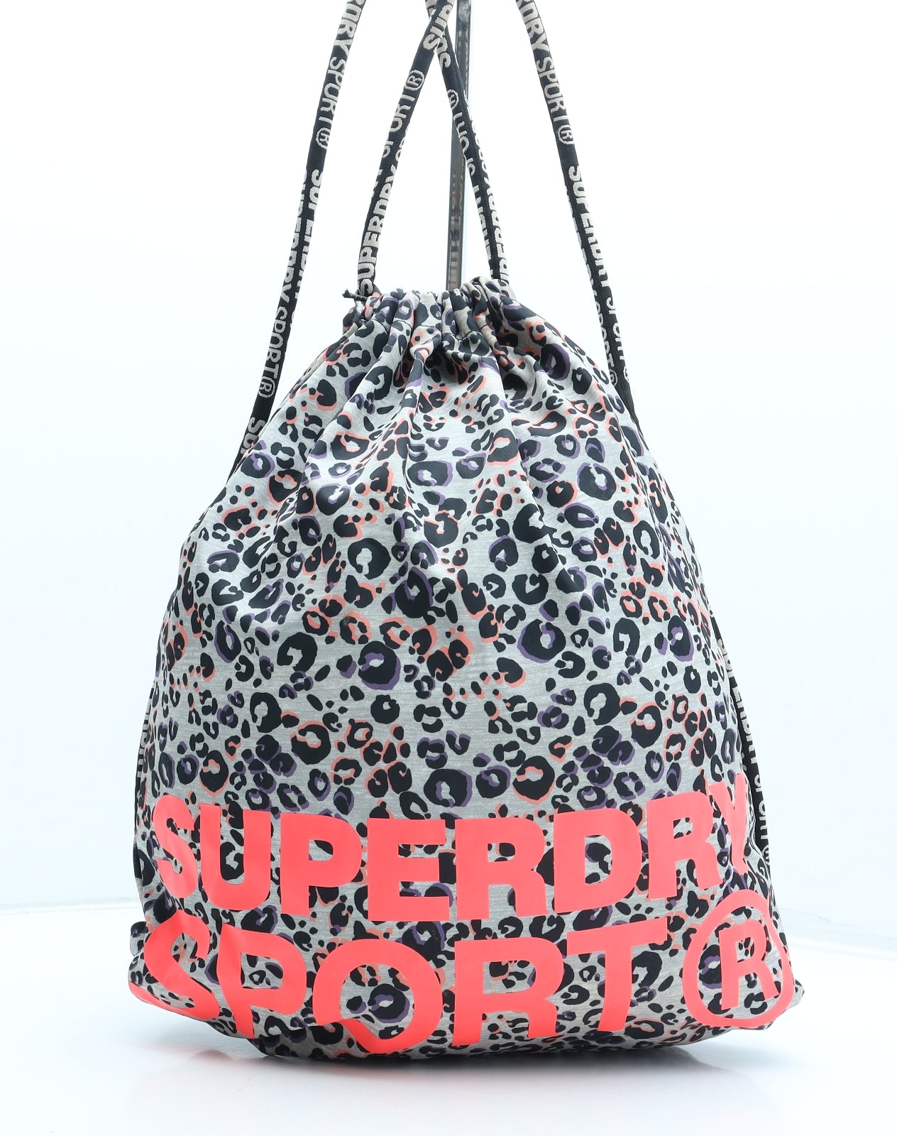 Superdry Womens Multicoloured Animal Print Polyester Bucket & Drawstring Bag Size Large - Bag Depth 1cm