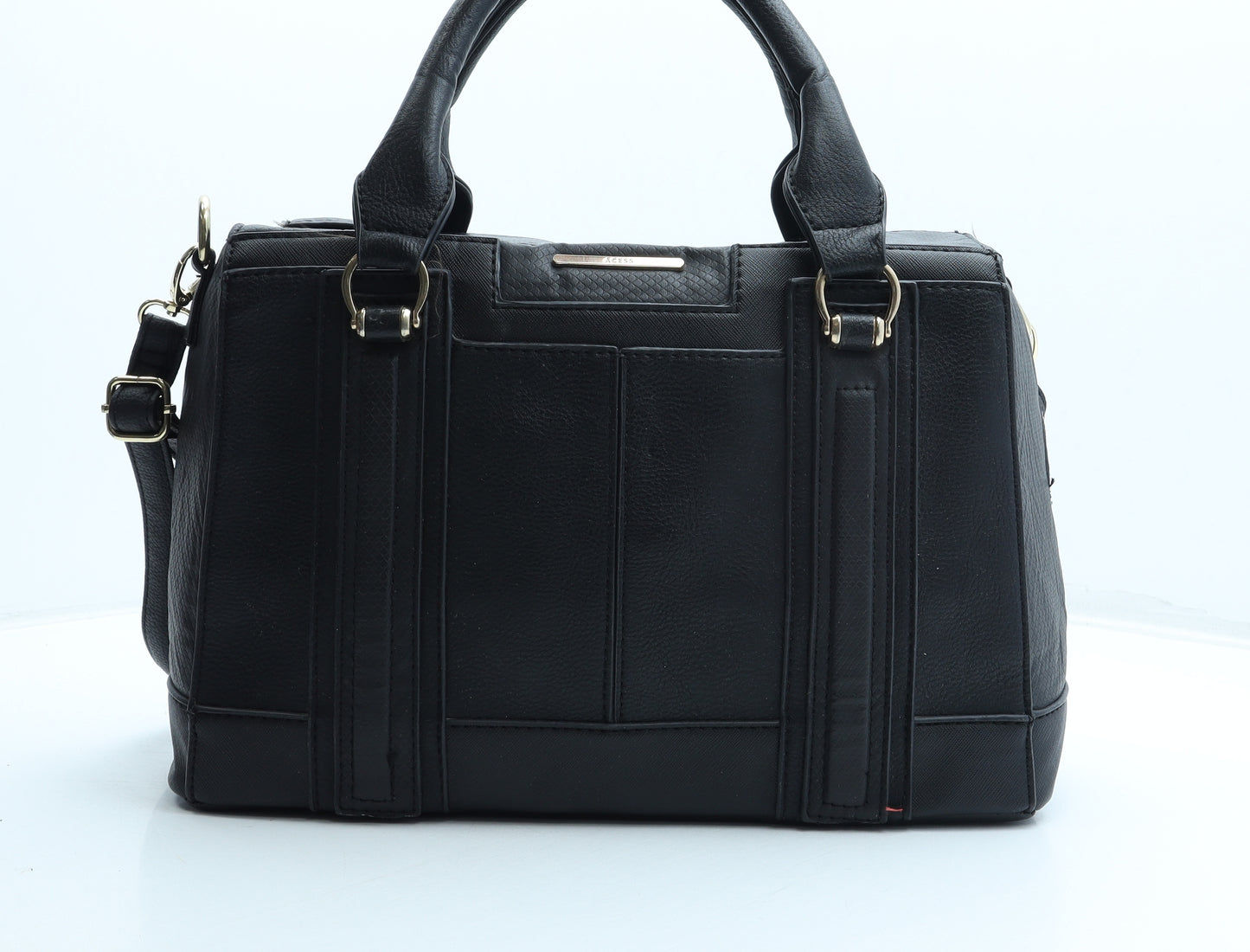 Acess Womens Black Polyurethane Hobo Bag Size Large