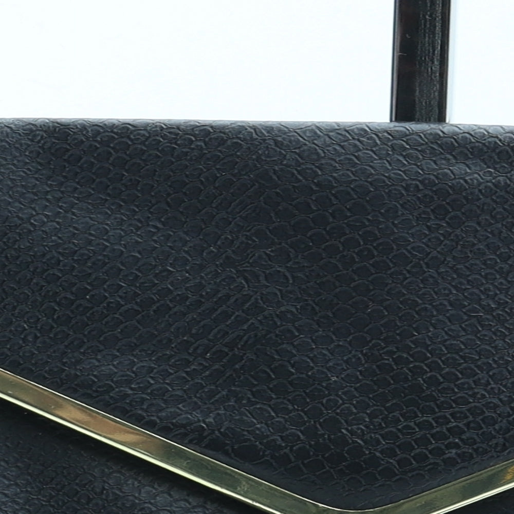 Atmosphere Womens Black Polyurethane Clutch Size Small - Bag Depth 1cm