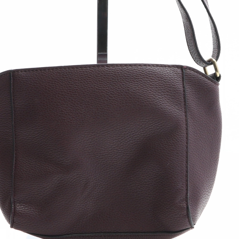 F&F Womens Purple PVC Crossbody Size Medium - Padlock Detail