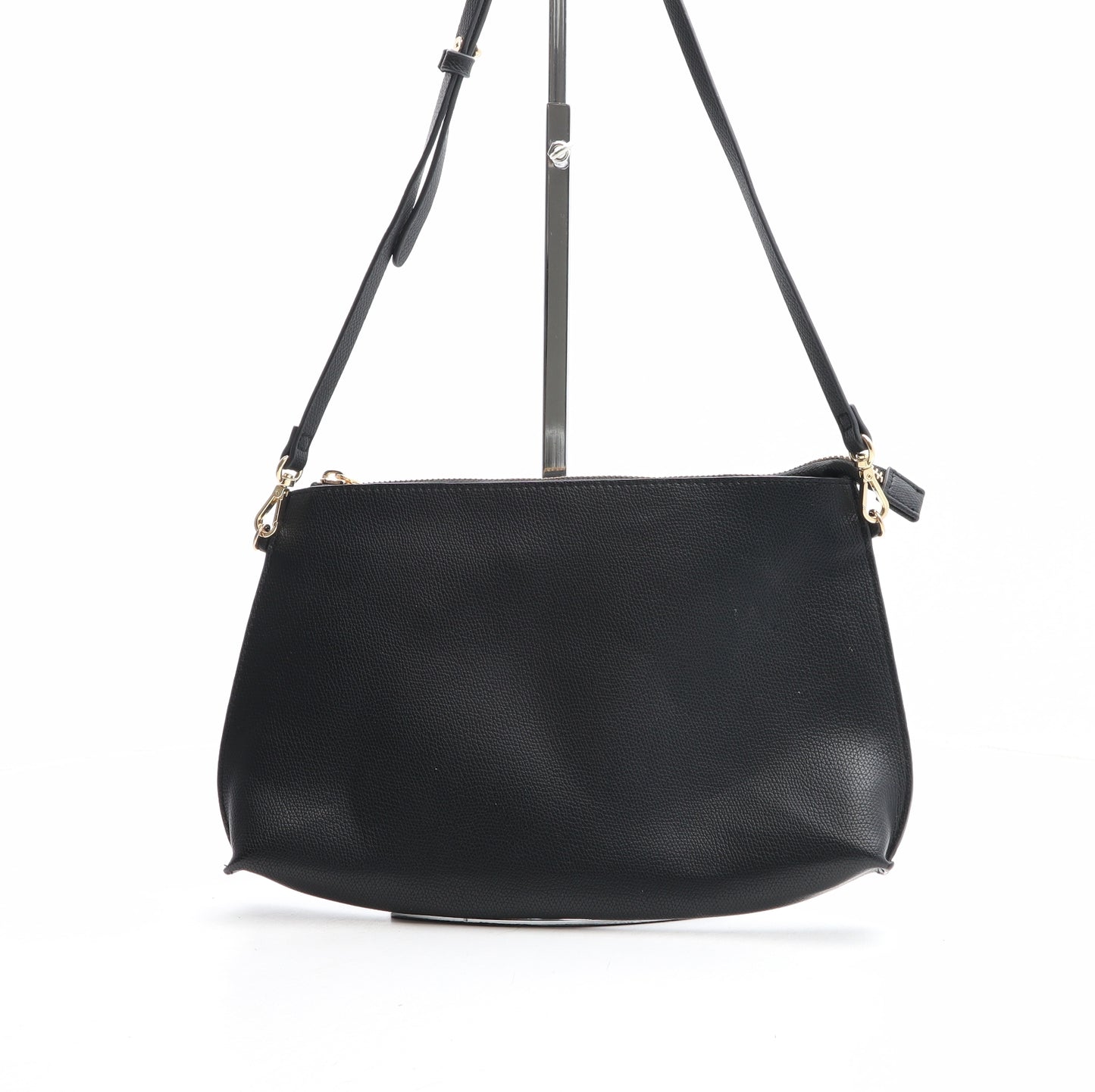 H&M Womens Black Polyurethane Crossbody Size Medium