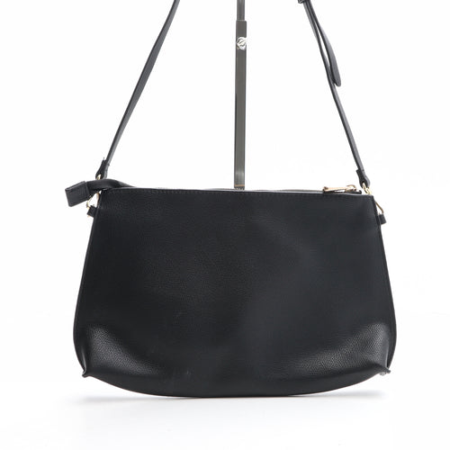 H&M Womens Black Polyurethane Crossbody Size Medium
