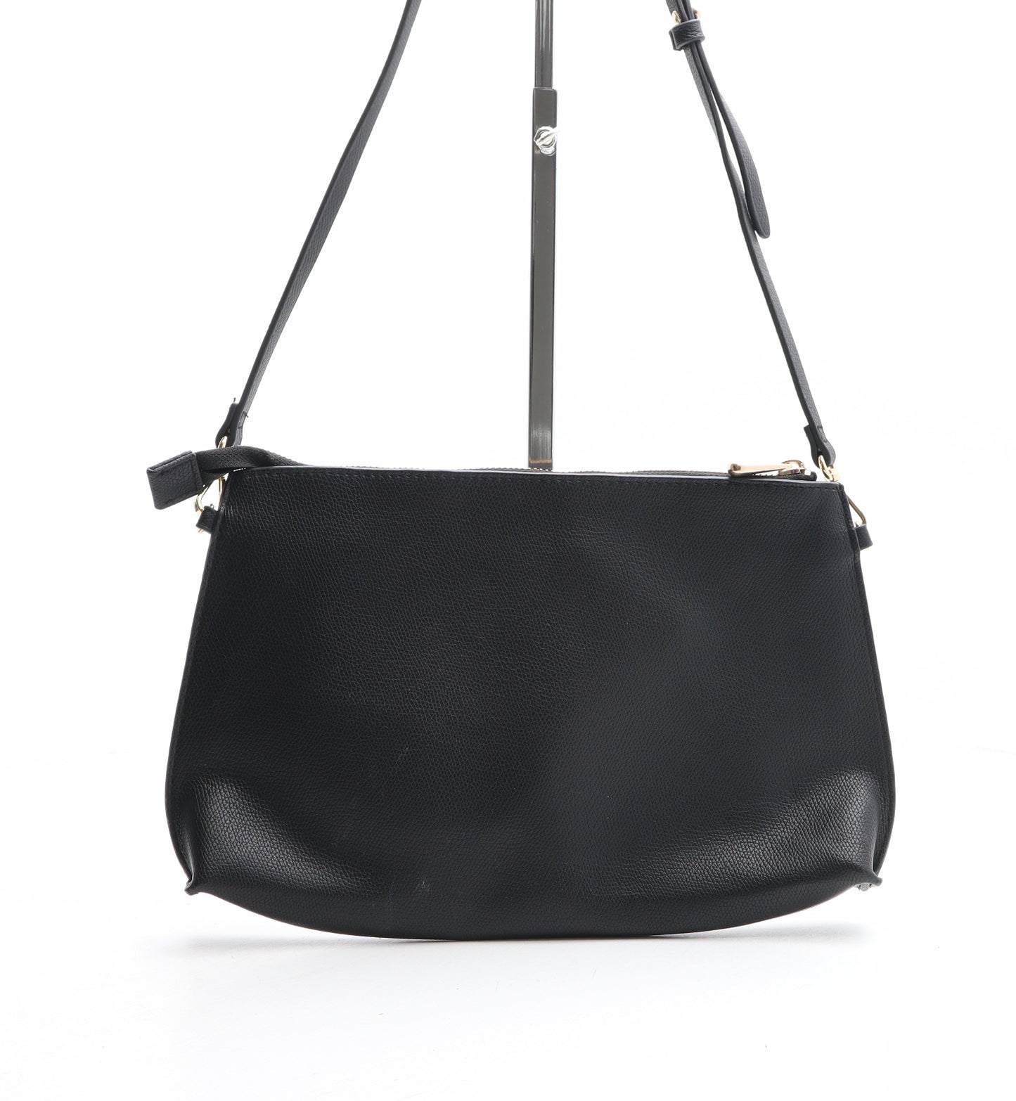 H&M Womens Black Polyurethane Crossbody Size Medium