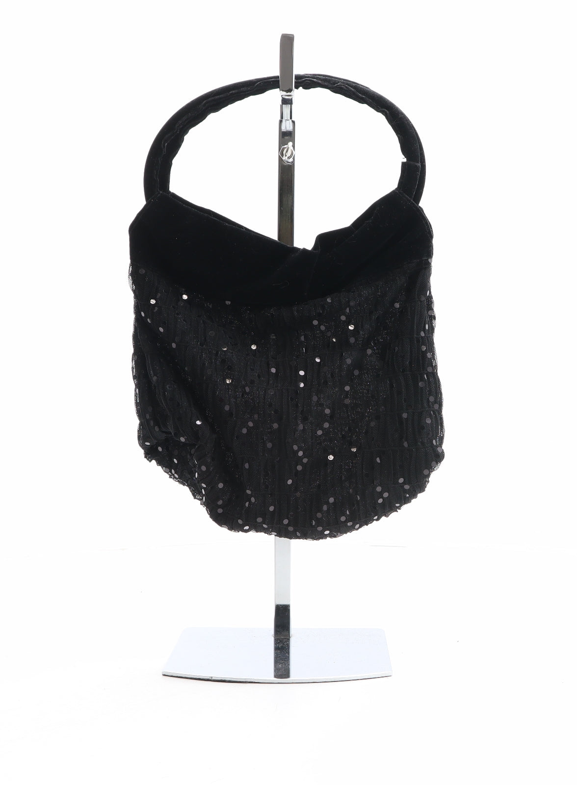 Gale Hayman Womens Black Polyester Top Handle Bag Size Small