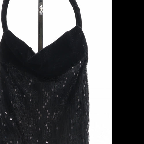 Gale Hayman Womens Black Polyester Top Handle Bag Size Small