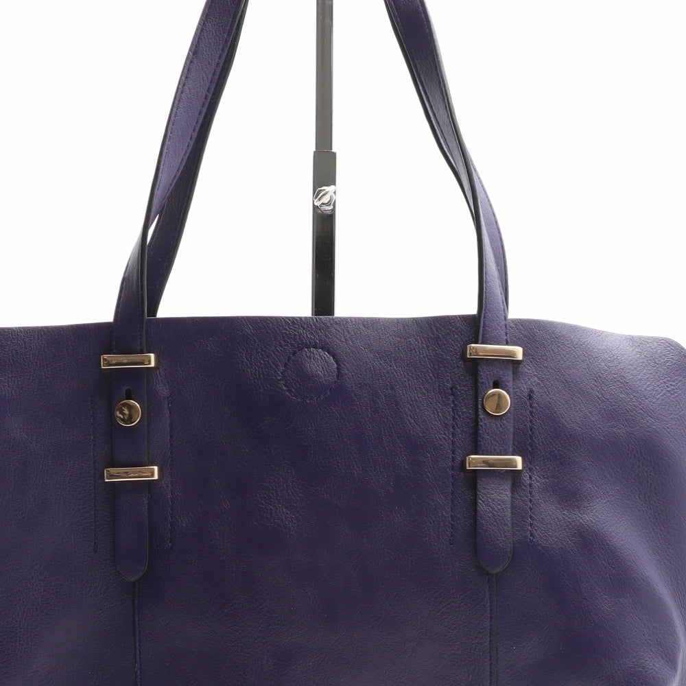 Marks and Spencer Womens Purple Polyurethane Shoulder Bag Size Medium
