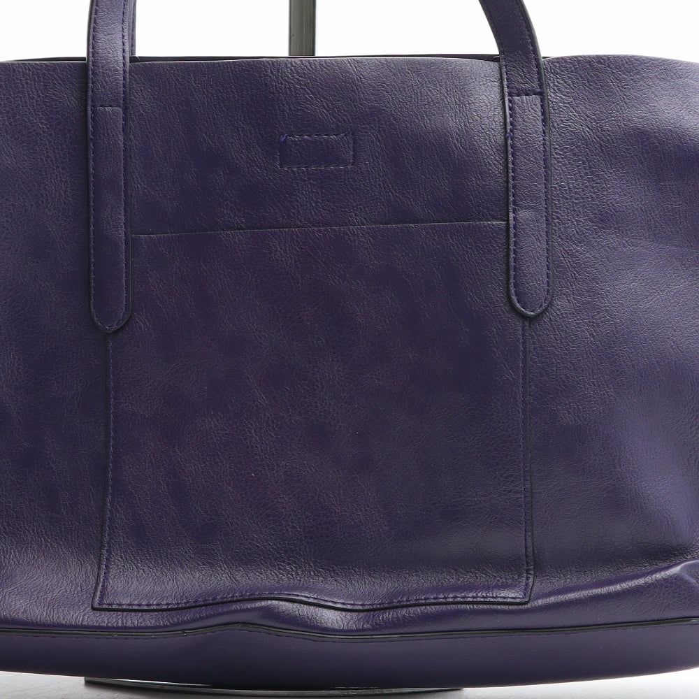 Marks and Spencer Womens Purple Polyurethane Shoulder Bag Size Medium