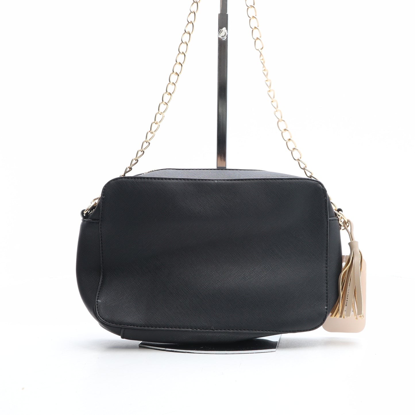 Nicole Brown Womens Black PVC Crossbody Size Small