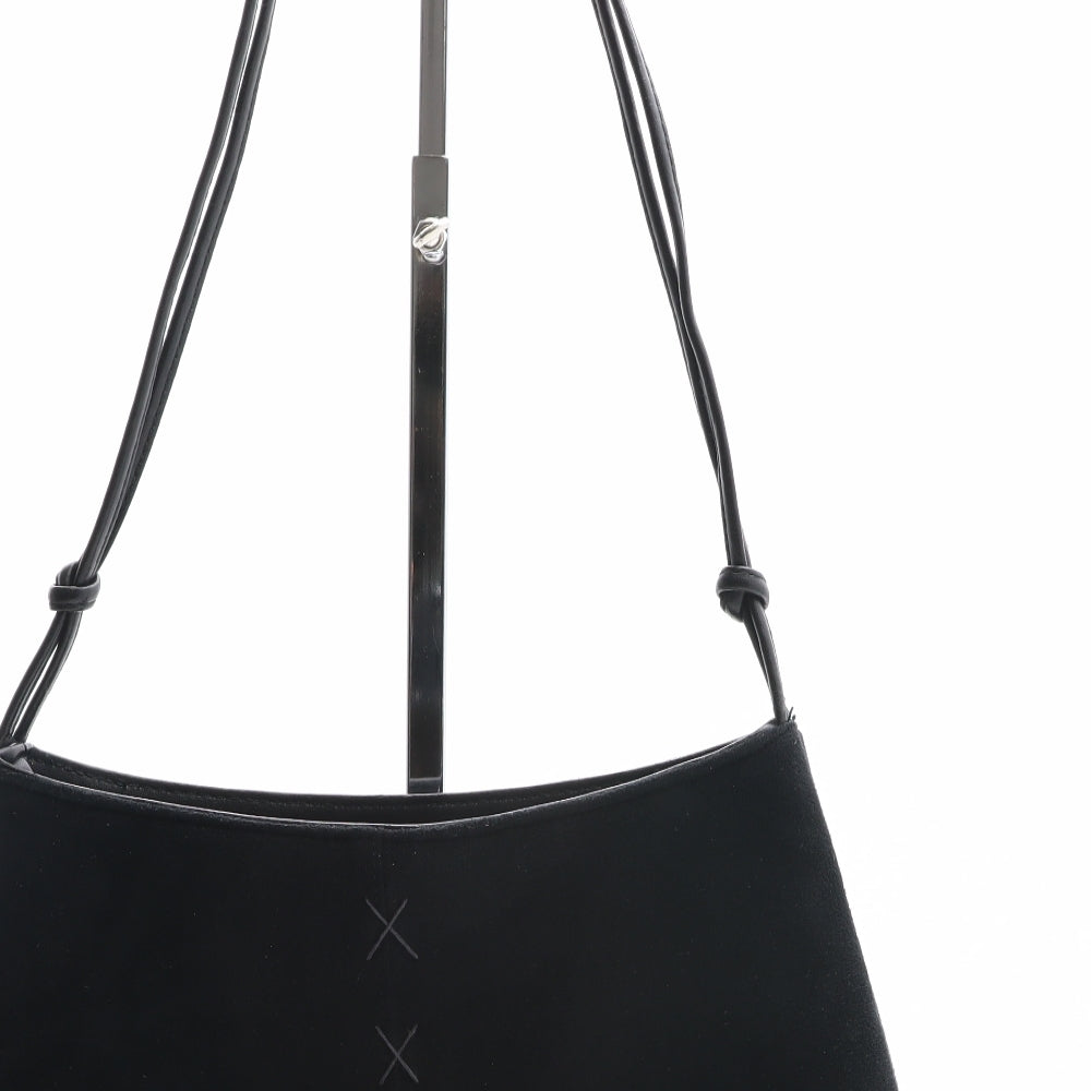 Jazzi Womens Black Polyester Shoulder Bag Size Small