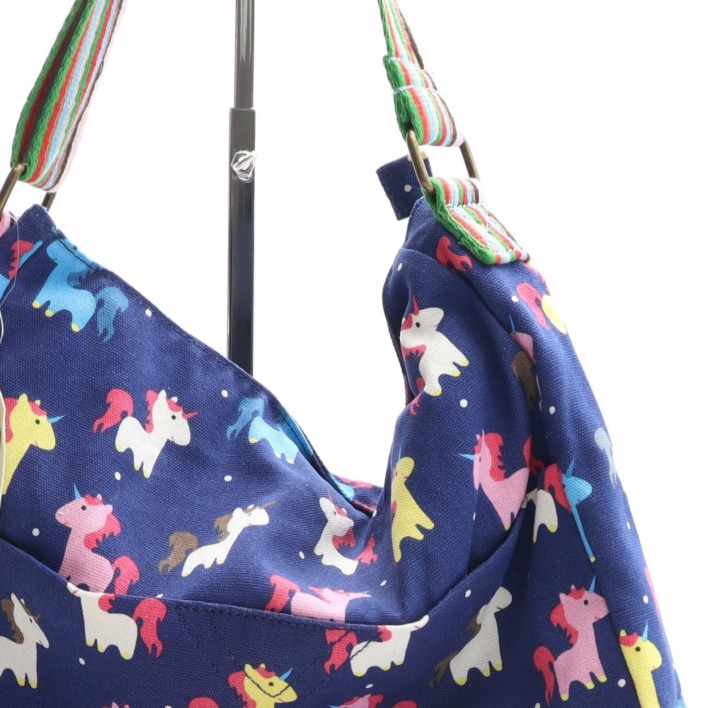 Have Best Womens Multicoloured Geometric Polyester Crossbody Size Medium - Unicorn Pattern