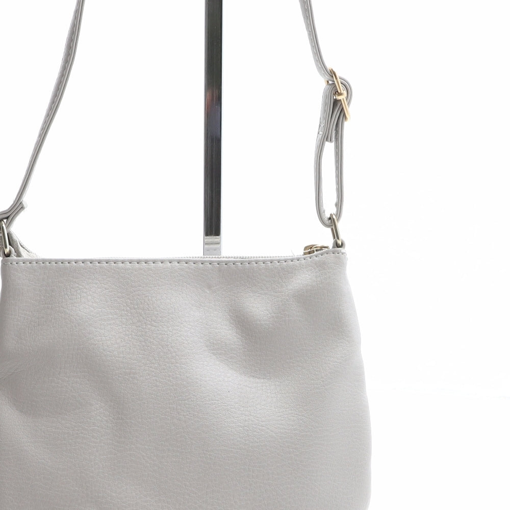 Matalan Womens Grey Polyurethane Crossbody Size Small