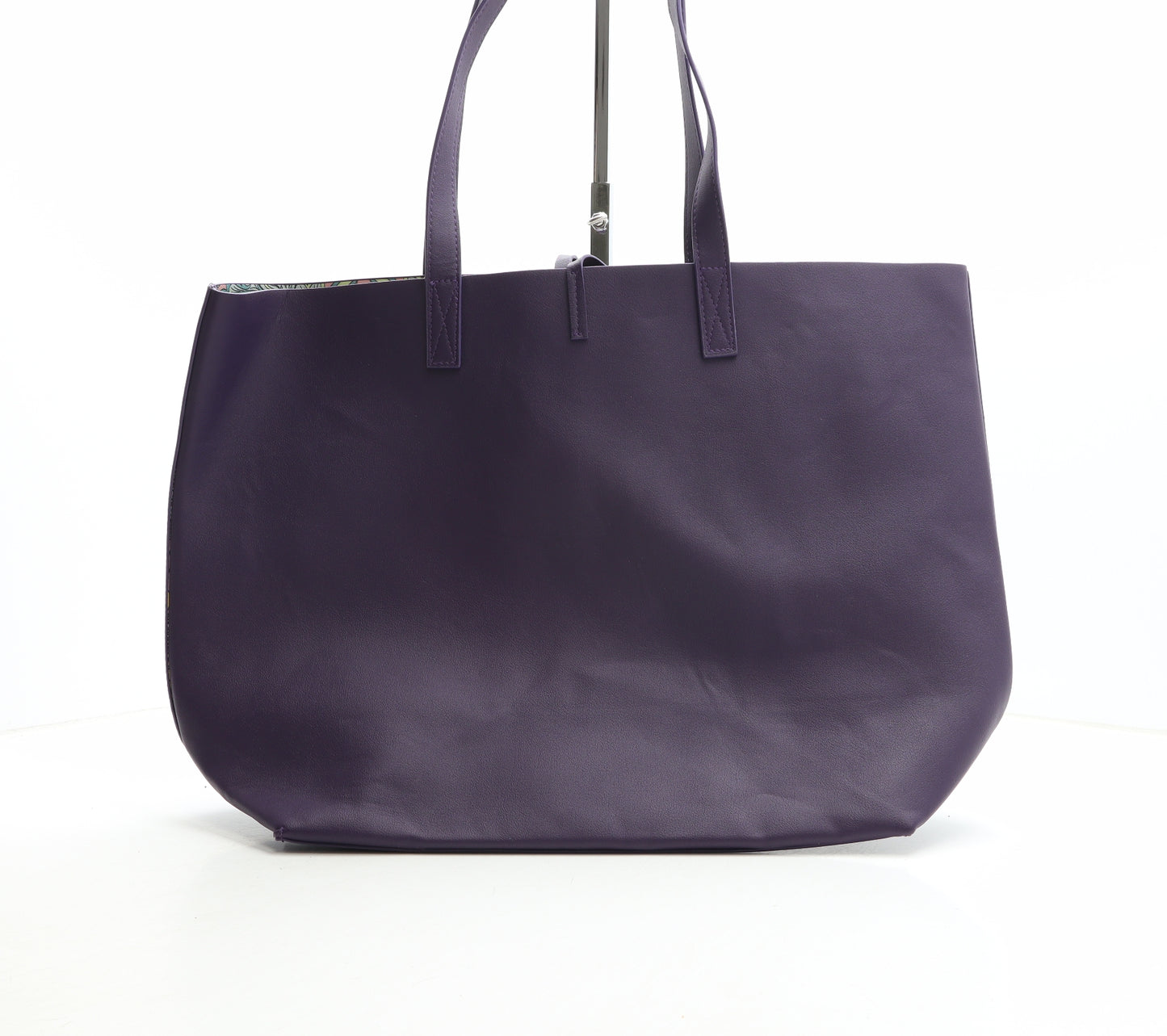 Preworn Womens Purple Polyurethane Tote Size Large