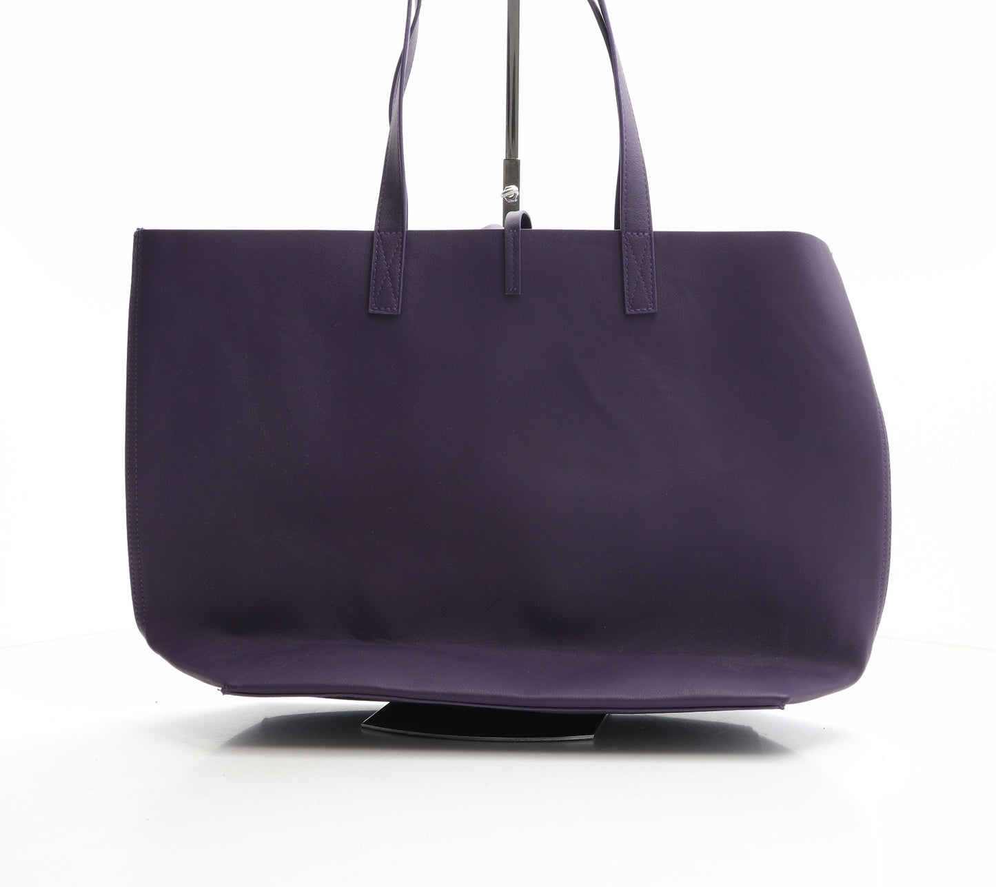 Preworn Womens Purple Polyurethane Tote Size Large