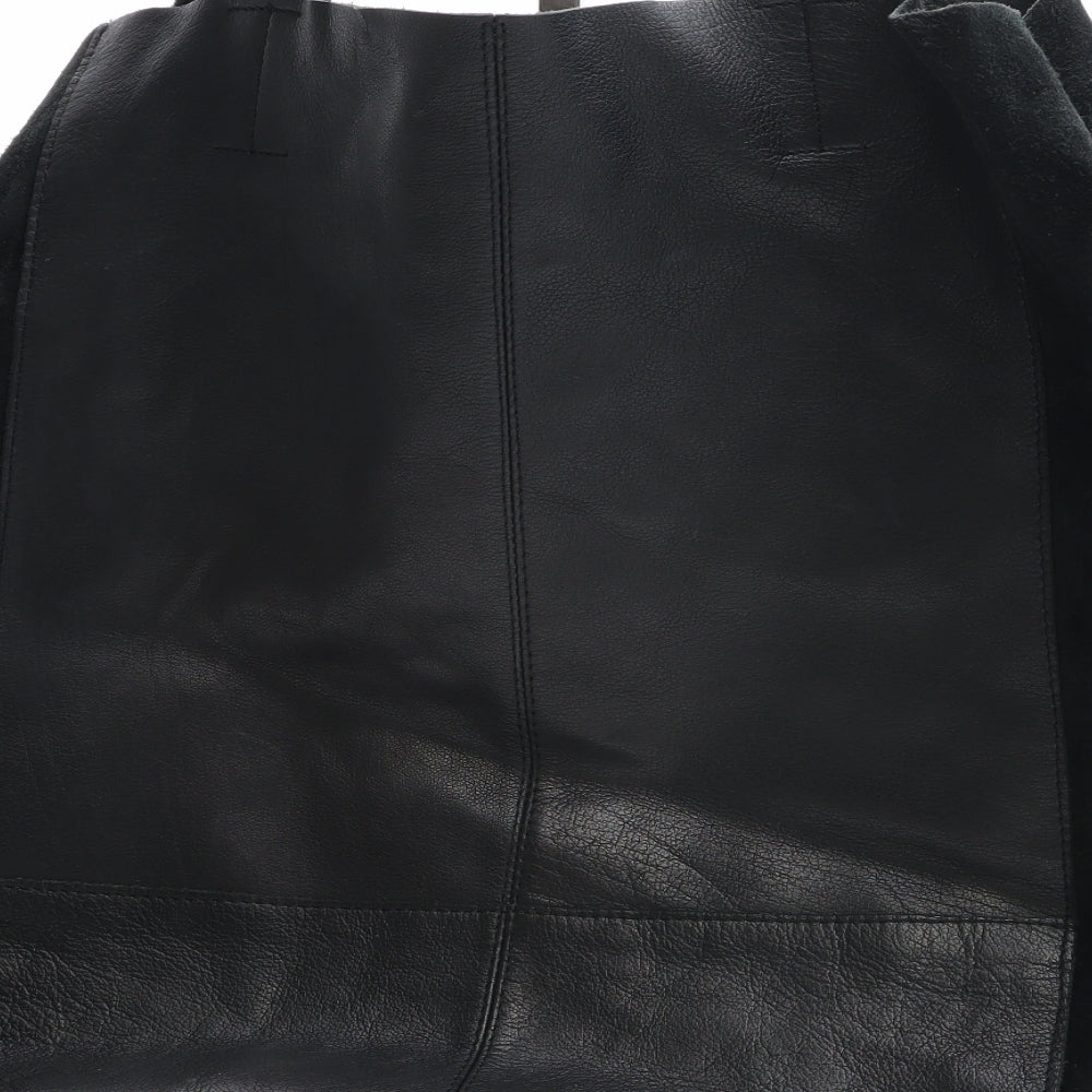 Warehouse Womens Black Leather Shoulder Bag Size Large