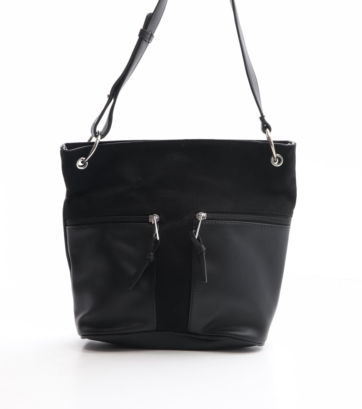 Dorothy Perkins Womens Black PVC Crossbody Size Medium