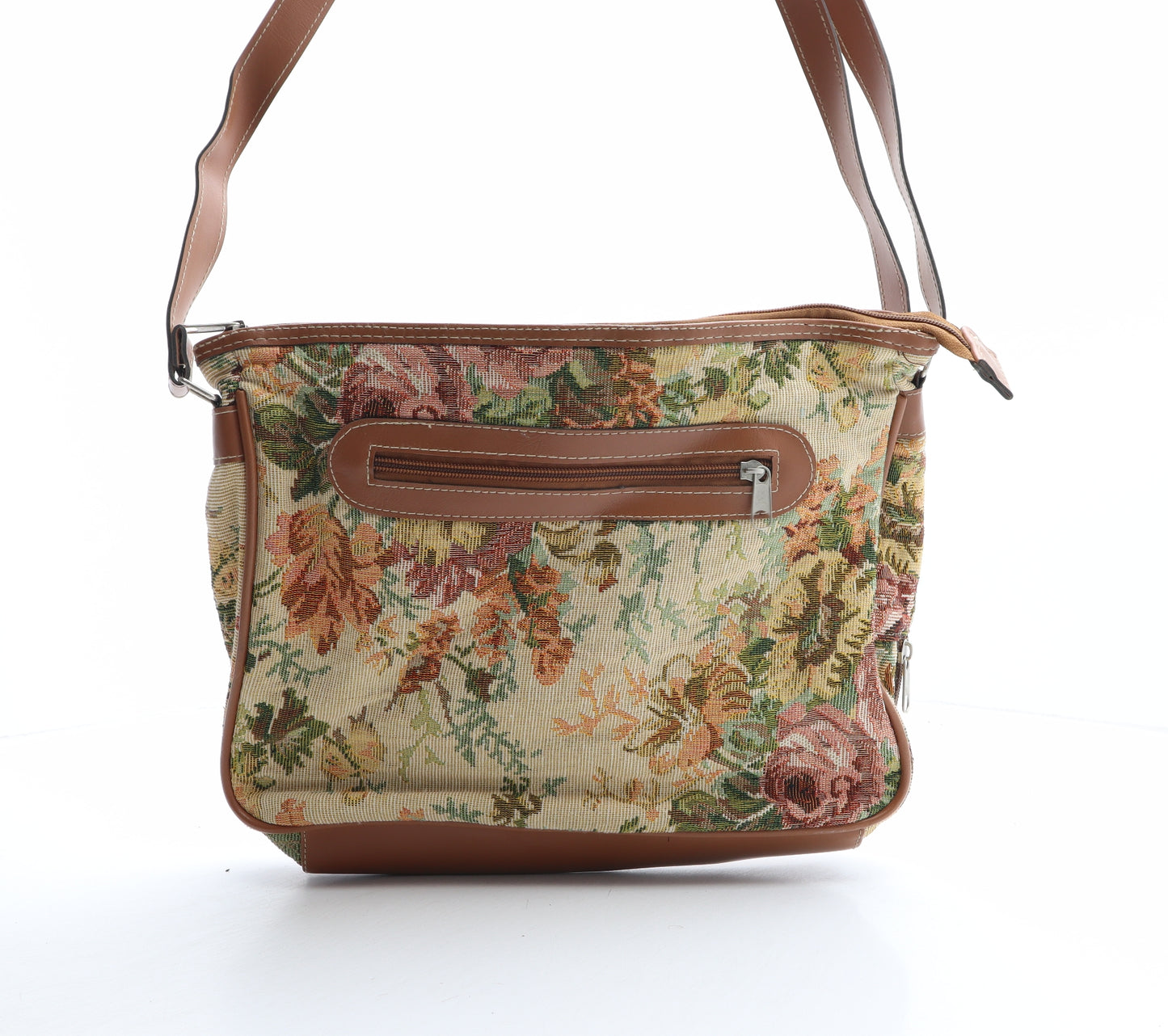 Preworn Womens Multicoloured Floral Polyester Crossbody