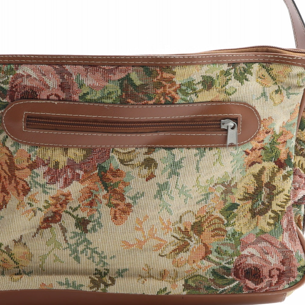 Preworn Womens Multicoloured Floral Polyester Crossbody