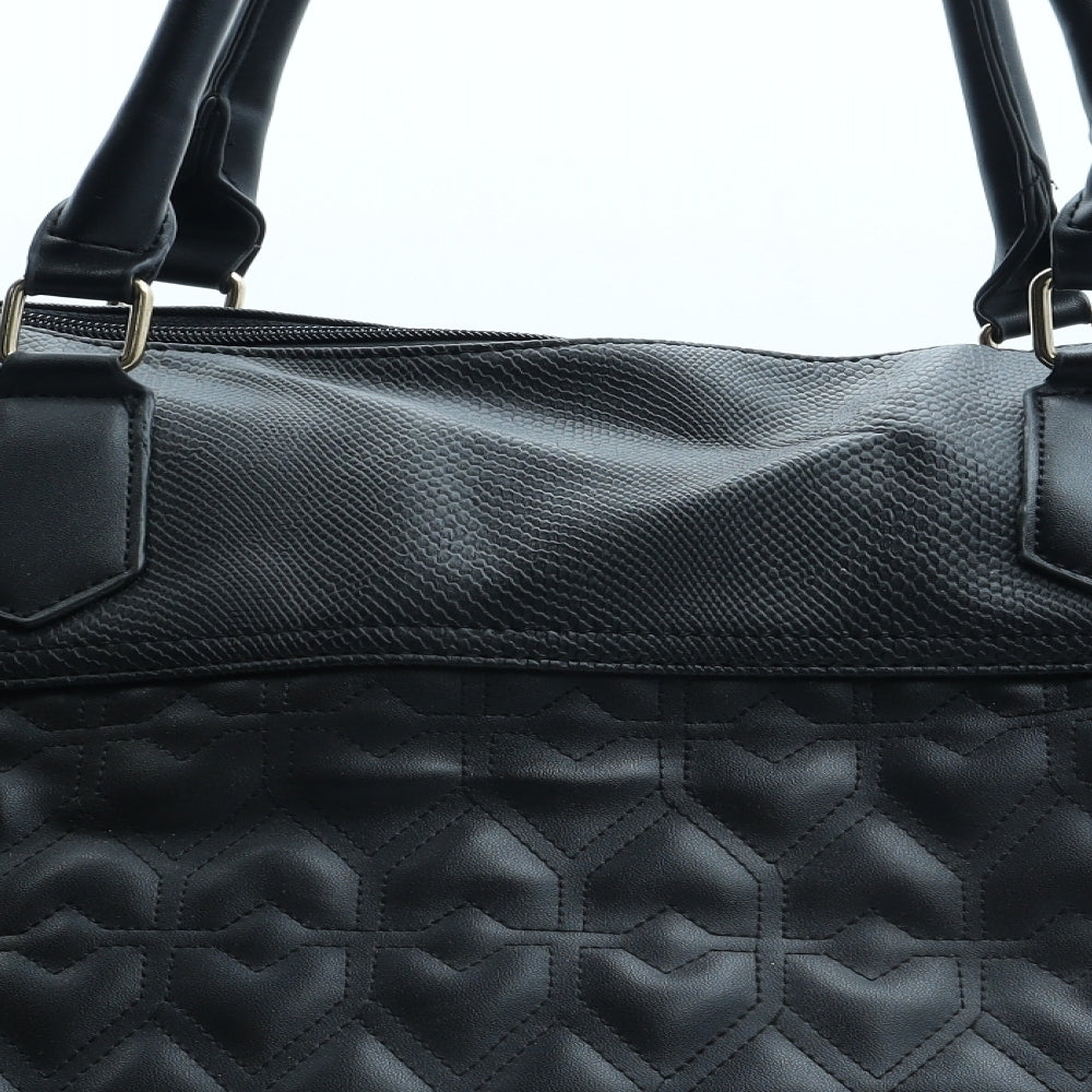 Preworn Womens Black Polyurethane Duffle Size Large