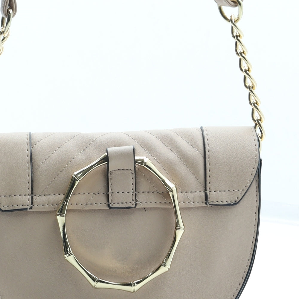 Primark Womens Beige Polyurethane Crossbody Size Small - Chain Detail