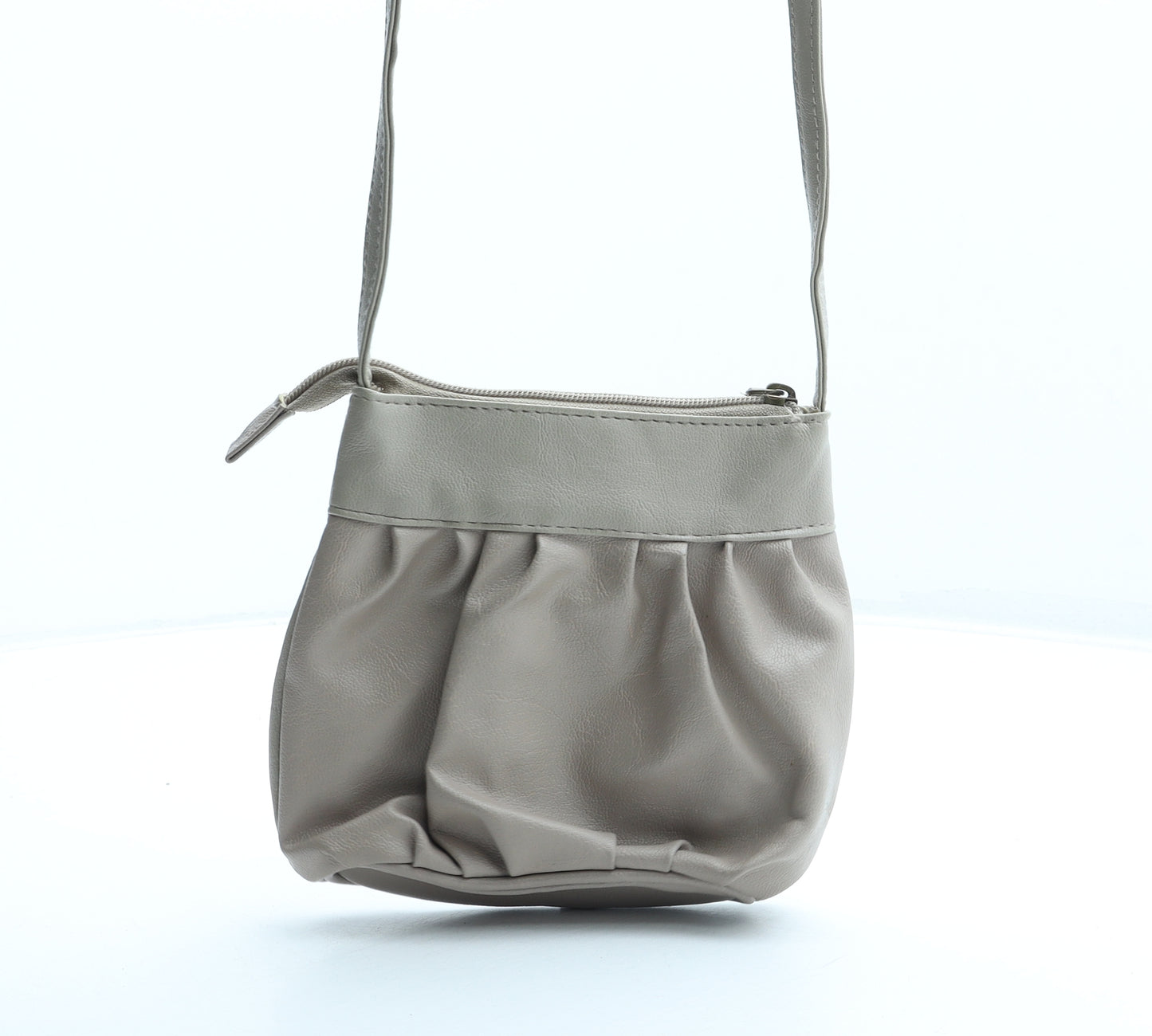 Atmosphere Womens Beige Polyurethane Crossbody Size Small