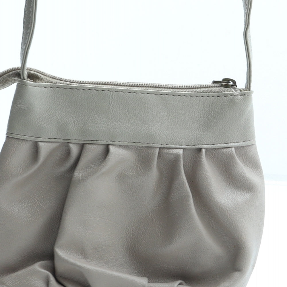 Atmosphere Womens Beige Polyurethane Crossbody Size Small