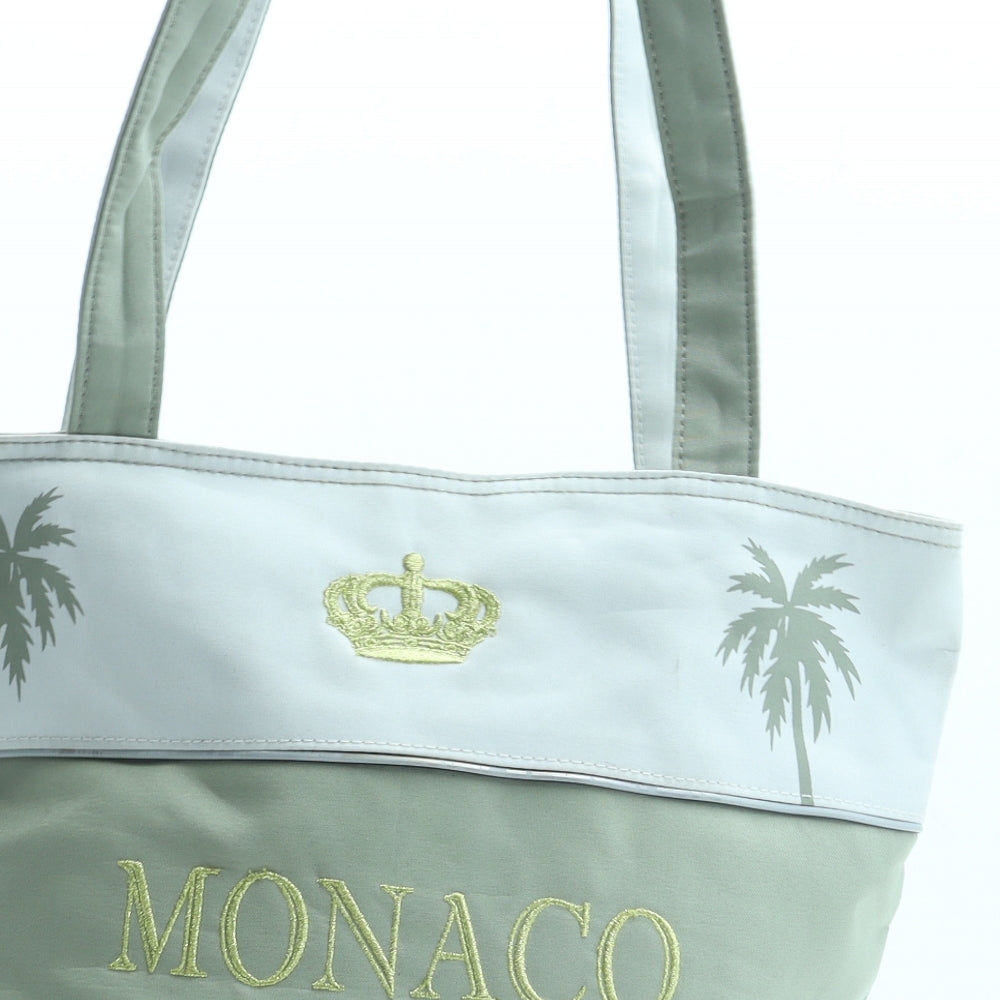 Manaco Womens Green Colorblock Polyester Top Handle Bag Size Medium