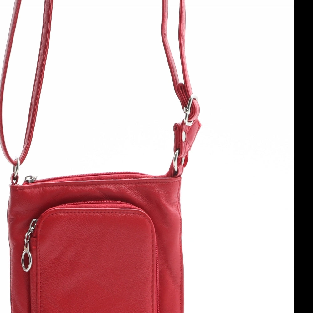 IT Womens Red Leather Crossbody Size Small