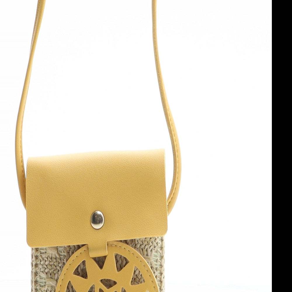Ale-Hop Womens Yellow Polypropylene Crossbody Size Mini