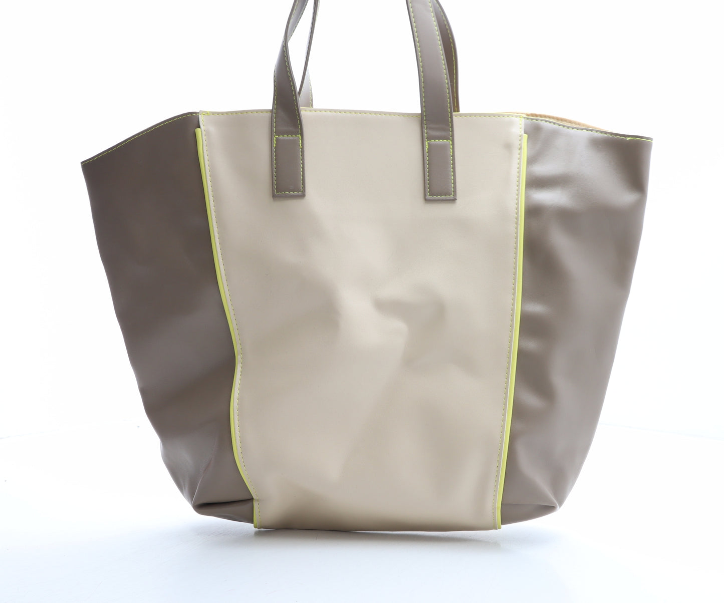 Nina Ricci Womens Brown Colorblock Polyurethane Tote Size Large