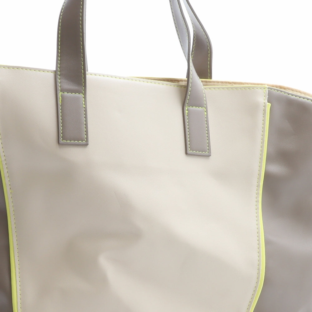 Nina Ricci Womens Brown Colorblock Polyurethane Tote Size Large