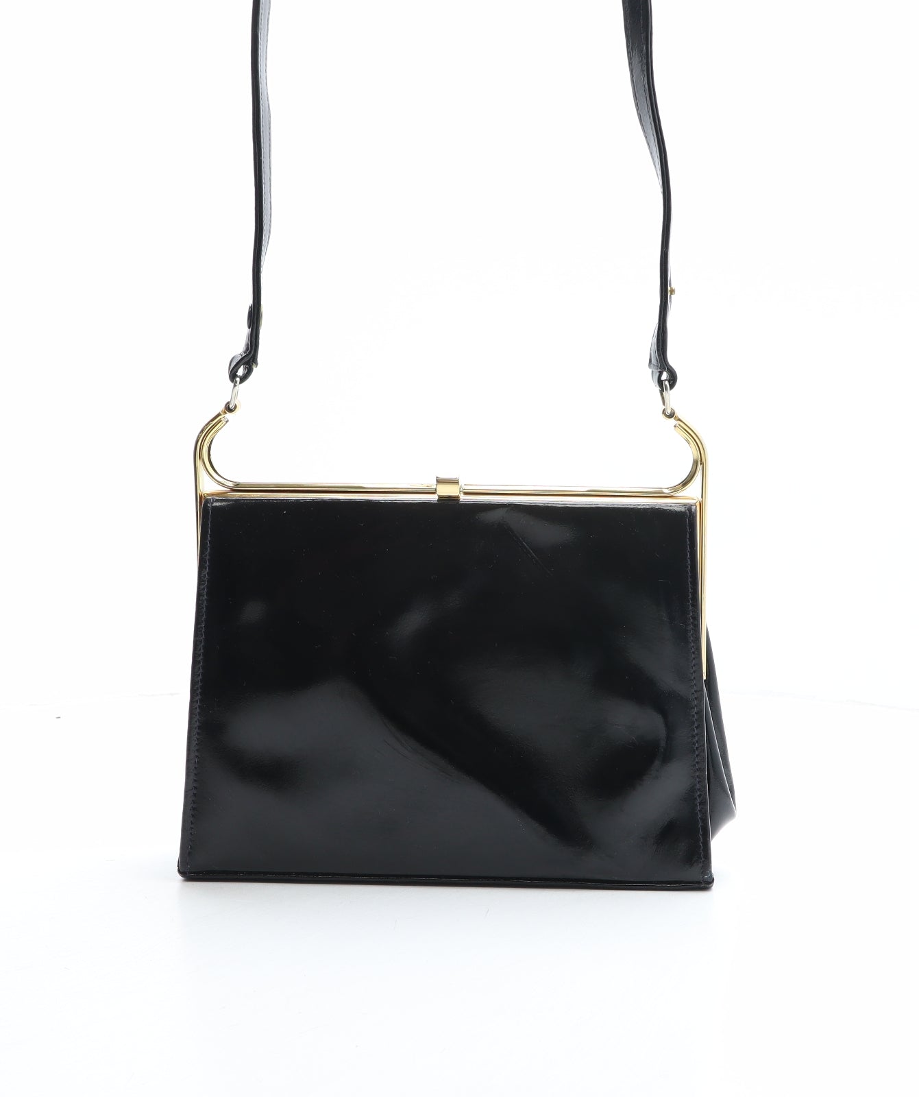 Van Dal Womens Black PVC Shoulder Bag Size Medium