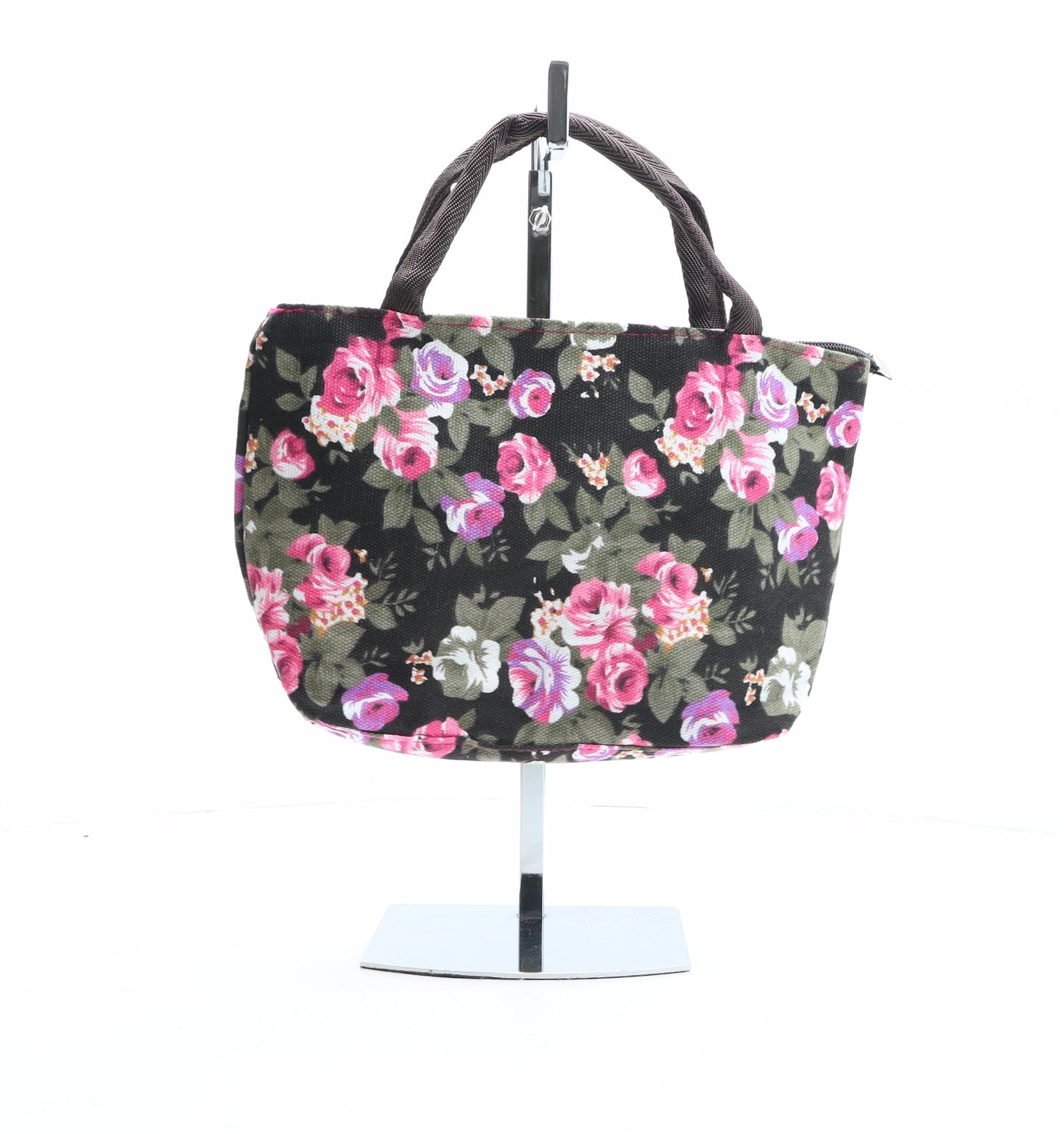 Preworn Womens Multicoloured Floral Polyester Top Handle Bag Size Small