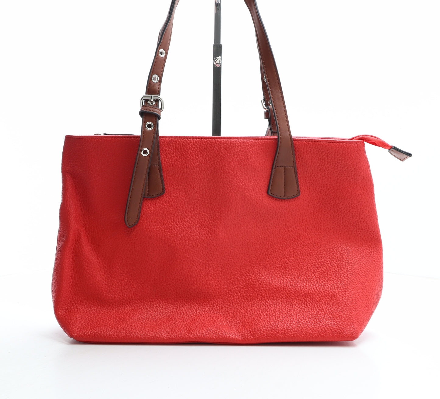 Envy Womens Red Polyurethane Shoulder Bag Size Large